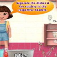 Dora Washing Dishes