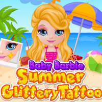 Baby Barbie Summer Glittery Tattoo