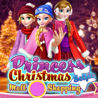 Princess Christmas Selfie Mall Shopping