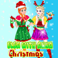 Elsa with Anna Christmas Day