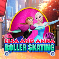 Elsa And Anna Roller Skating
