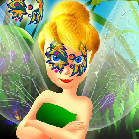 Tinkerbell Spring Face Painting