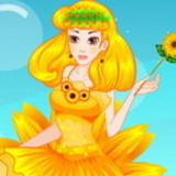 Happy Sunflower Girl